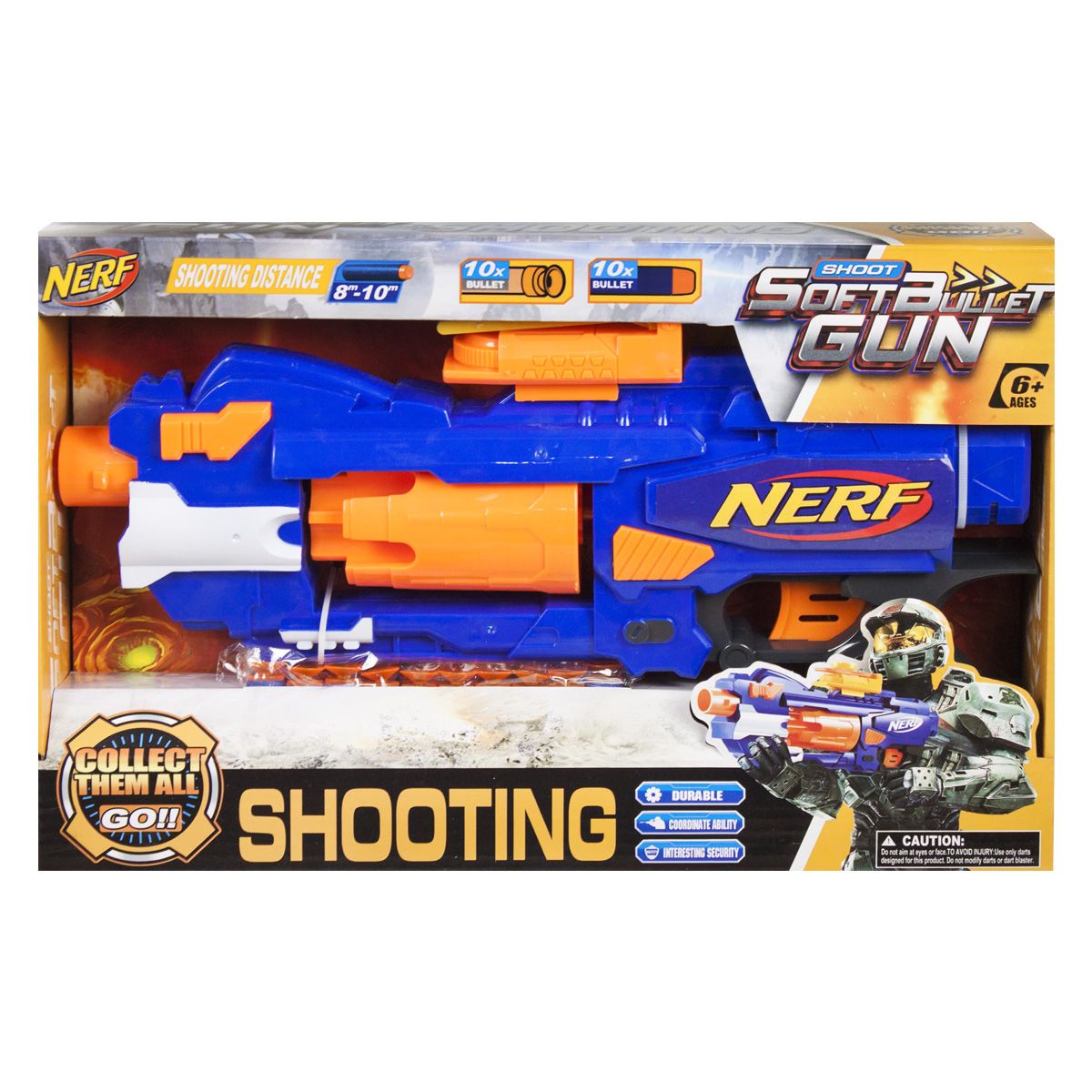 

Пистолет NERF синий MiC (JBY-004) (123722)