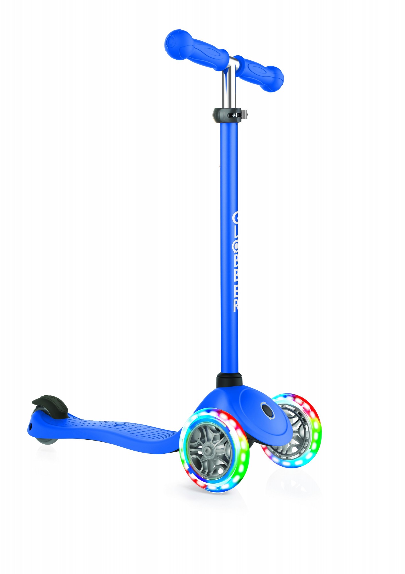 

Самокат Globber Primo Lights синий колеса с подсветкой до 50кг 3 колеса (423-100-3)