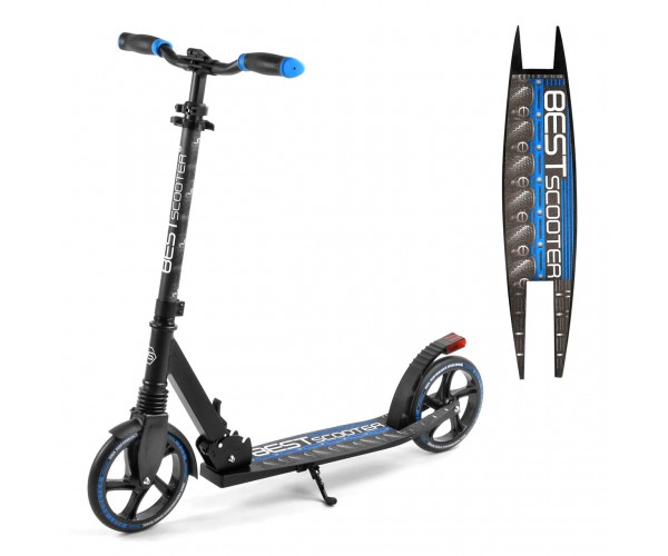 

Двухколесный самокат Best Scooter 41775 cо светящимся тормозом, амортизатором, Черно-красный