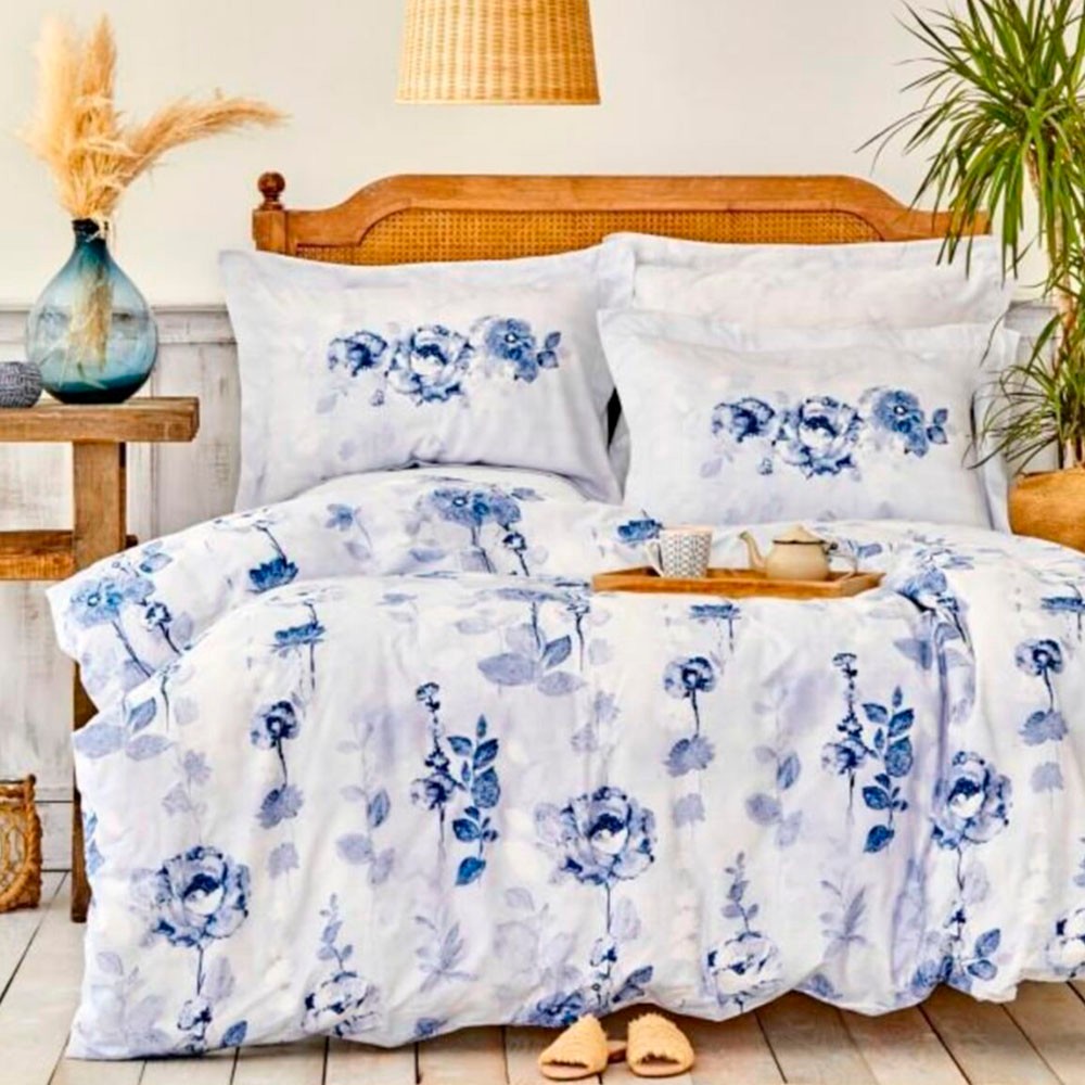 

Постельное белье Karaca Home Roses mavi svt-2000022261579