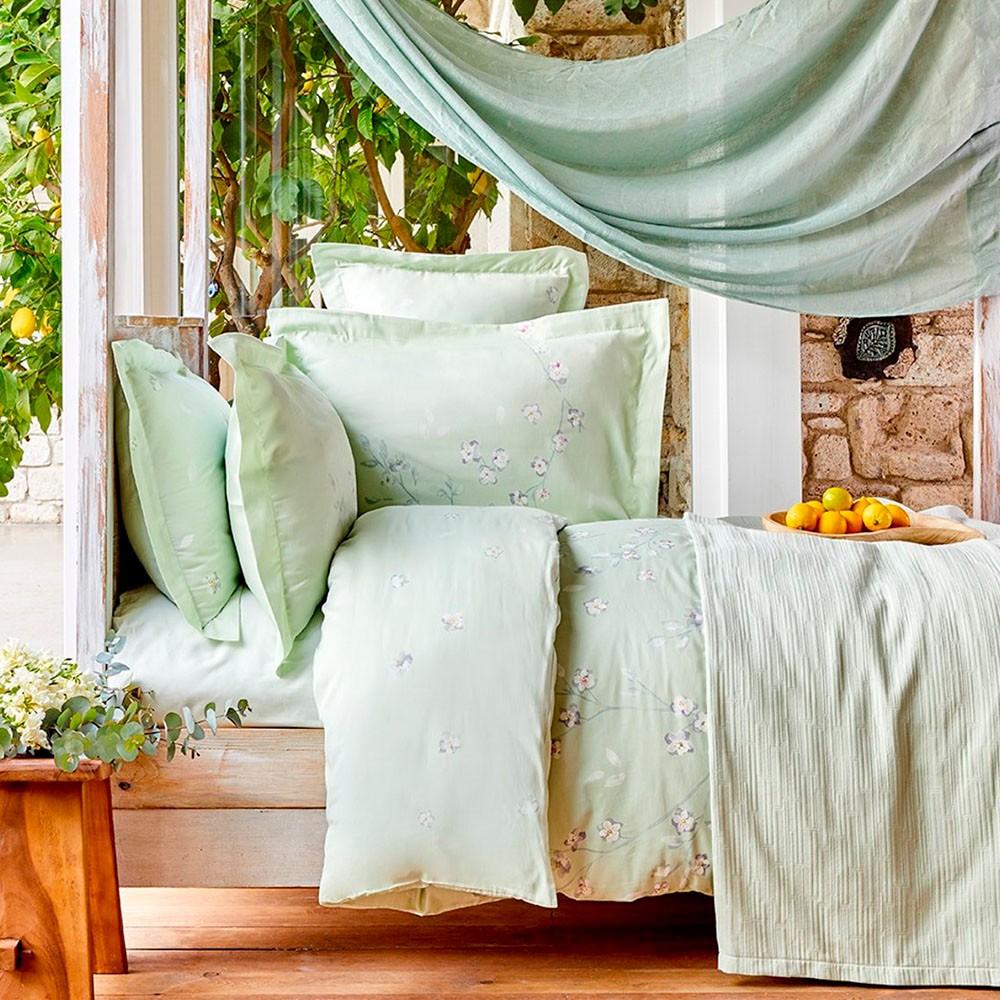 

Постельное белье с пике Karaca Home Nadia yesil svt-2000022253994