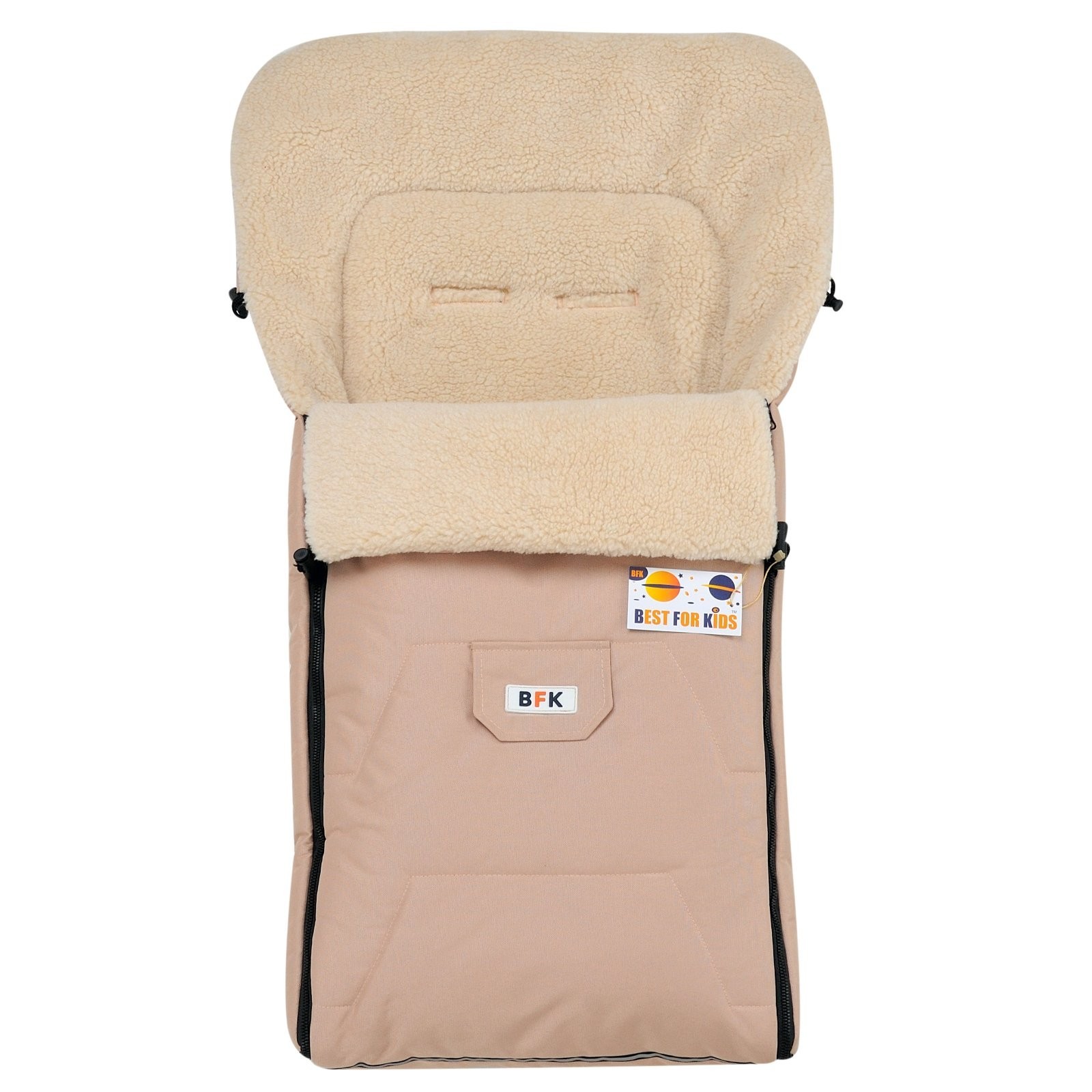 

Детский конверт-чехол в коляску, санки, на овчине 90% BEST for kids Бежевый