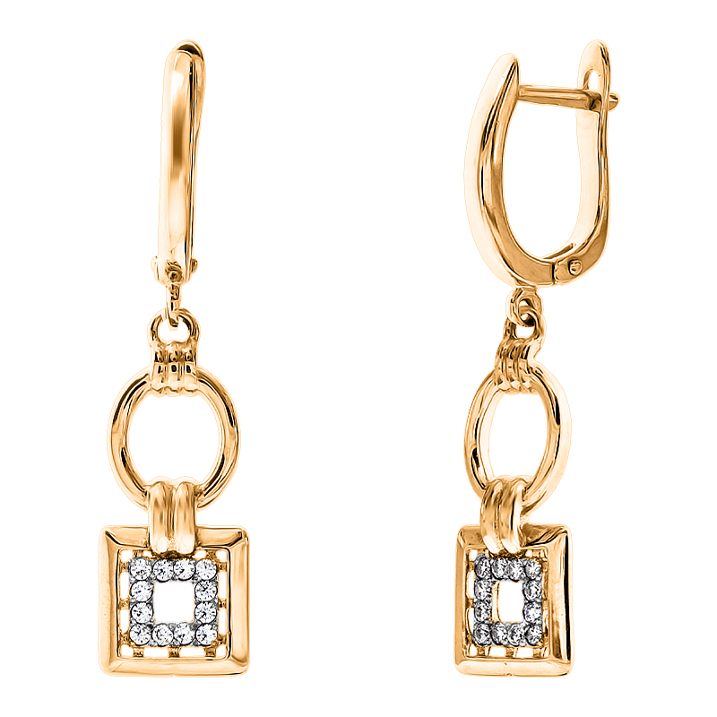 

Серьги-подвески Diamant С2495