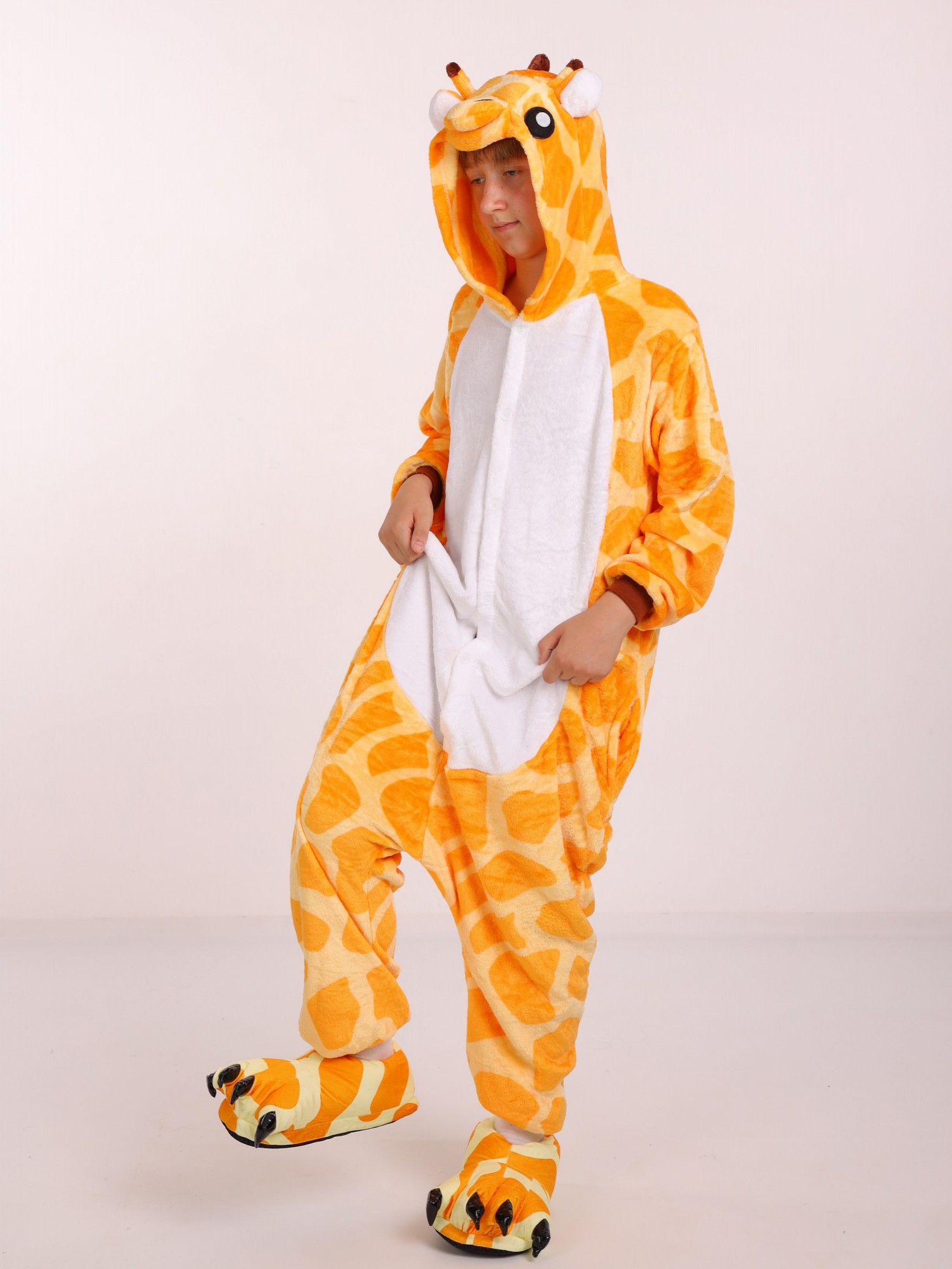 

Пижама Кигуруми Слип Для Мальчиков Kigurumi Жираф Оранжевый 90-100 см. (2014/2)