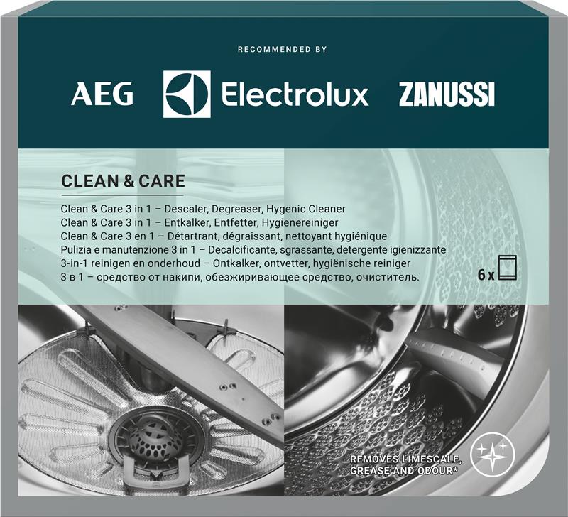 

Набор Electrolux для чистки стиральных и посудомоечных машин, 6 саше x 50 гр