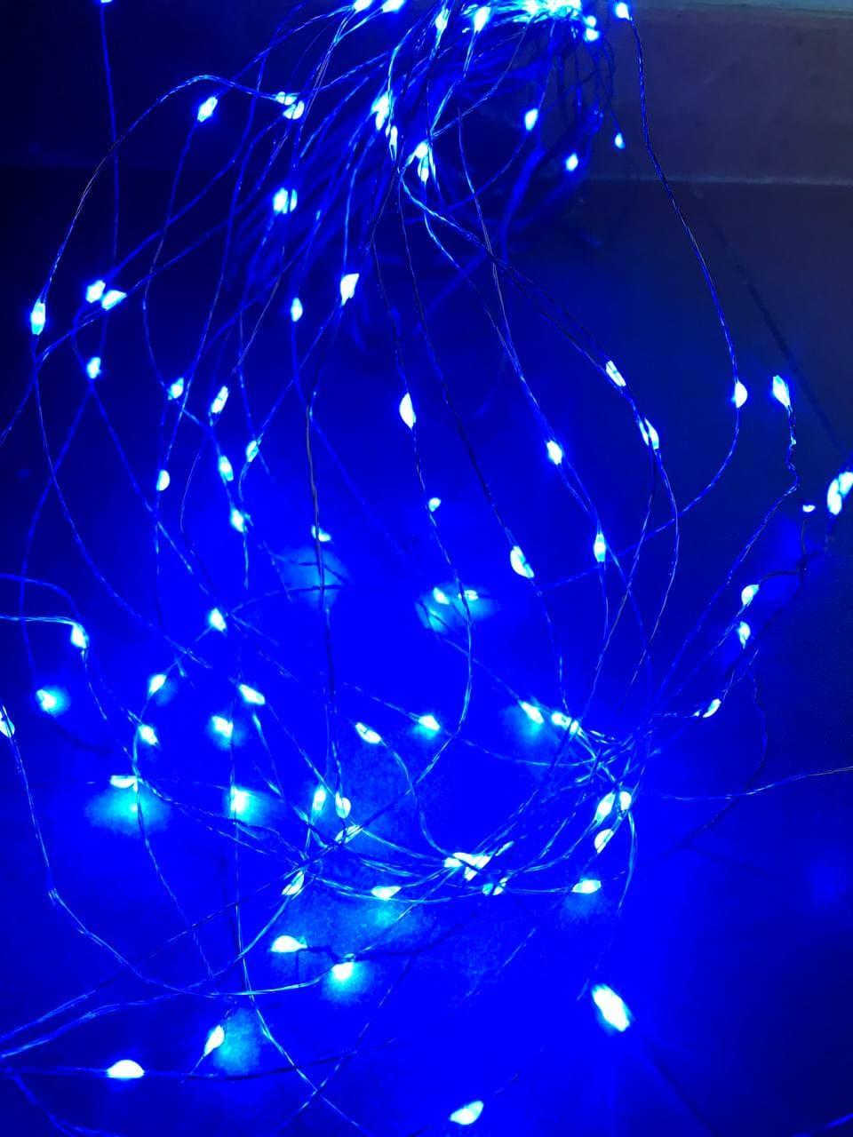 

Гирлянда-дождь на медной проволке синяя 120 LED ,от сети 220 Вольт , арт: 10010113