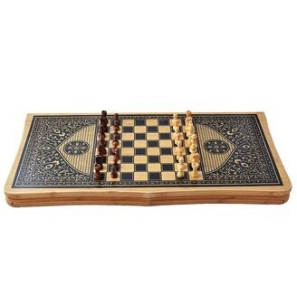 

Набор 3в1 нарды шахматы и шашки игровой Prezent игра подарочный набор 62 см