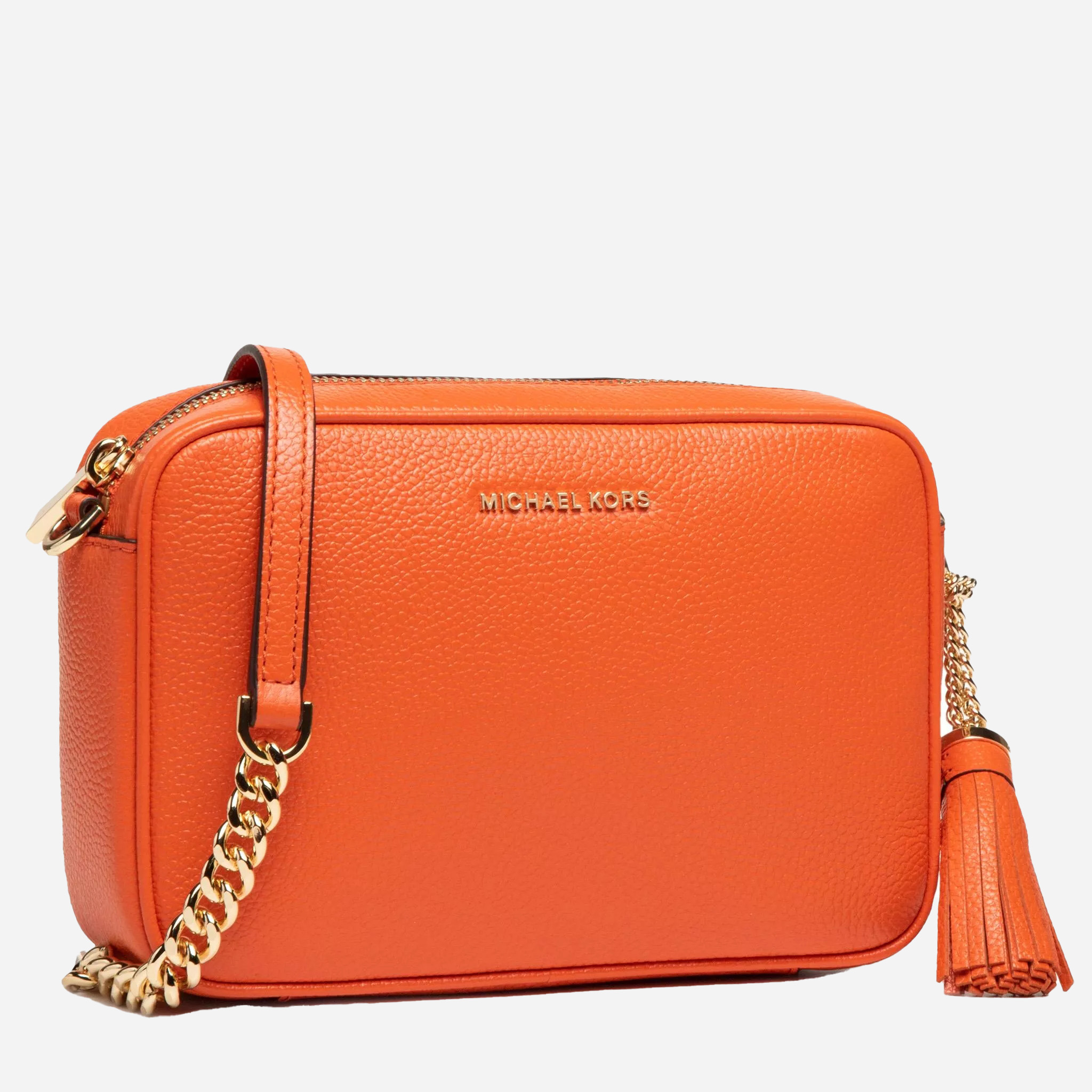 

Женская сумка кожаная Michael Kors Jet Set Md Camera Bag 32F7GGNM8L843 Orange Spice