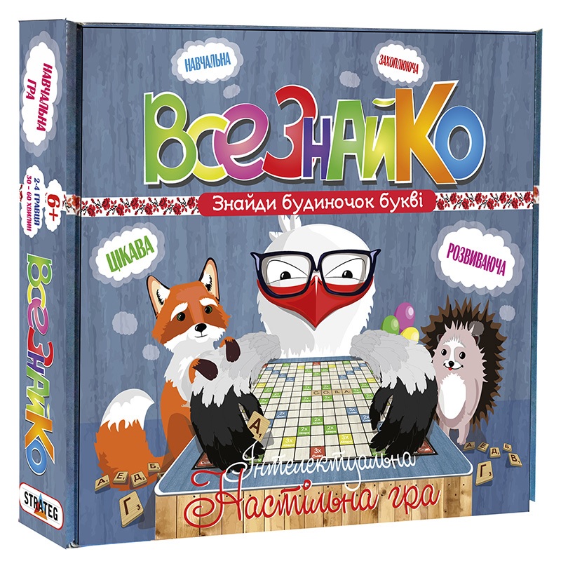 

Интеллектуальная настольная игра Всезнайка Strateg 802