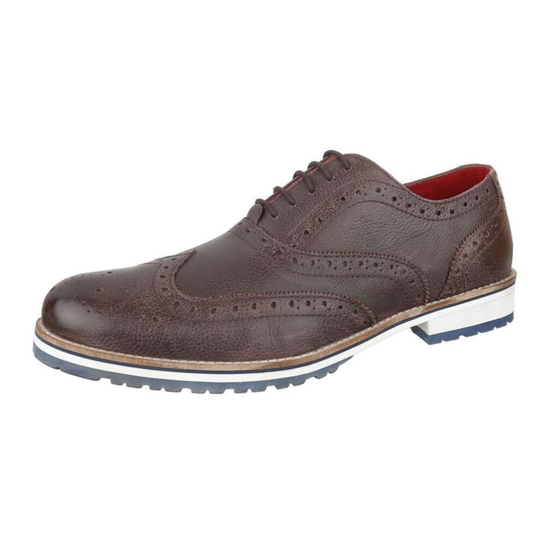 

Туфли мужские COOL WALK. Оксфорды-броги. 43 Коричневый Кожа. (220910-brown!43 - 7878)