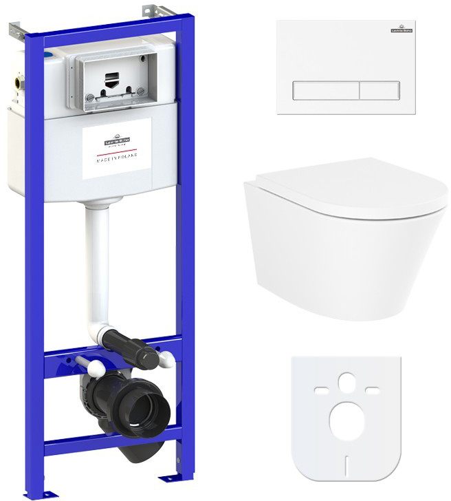 

Инсталляция LAVINIA BOHO Relfix c унитазом Biore Compacto Rimless c cиденьем Soft Close и панелью смыва 77040085