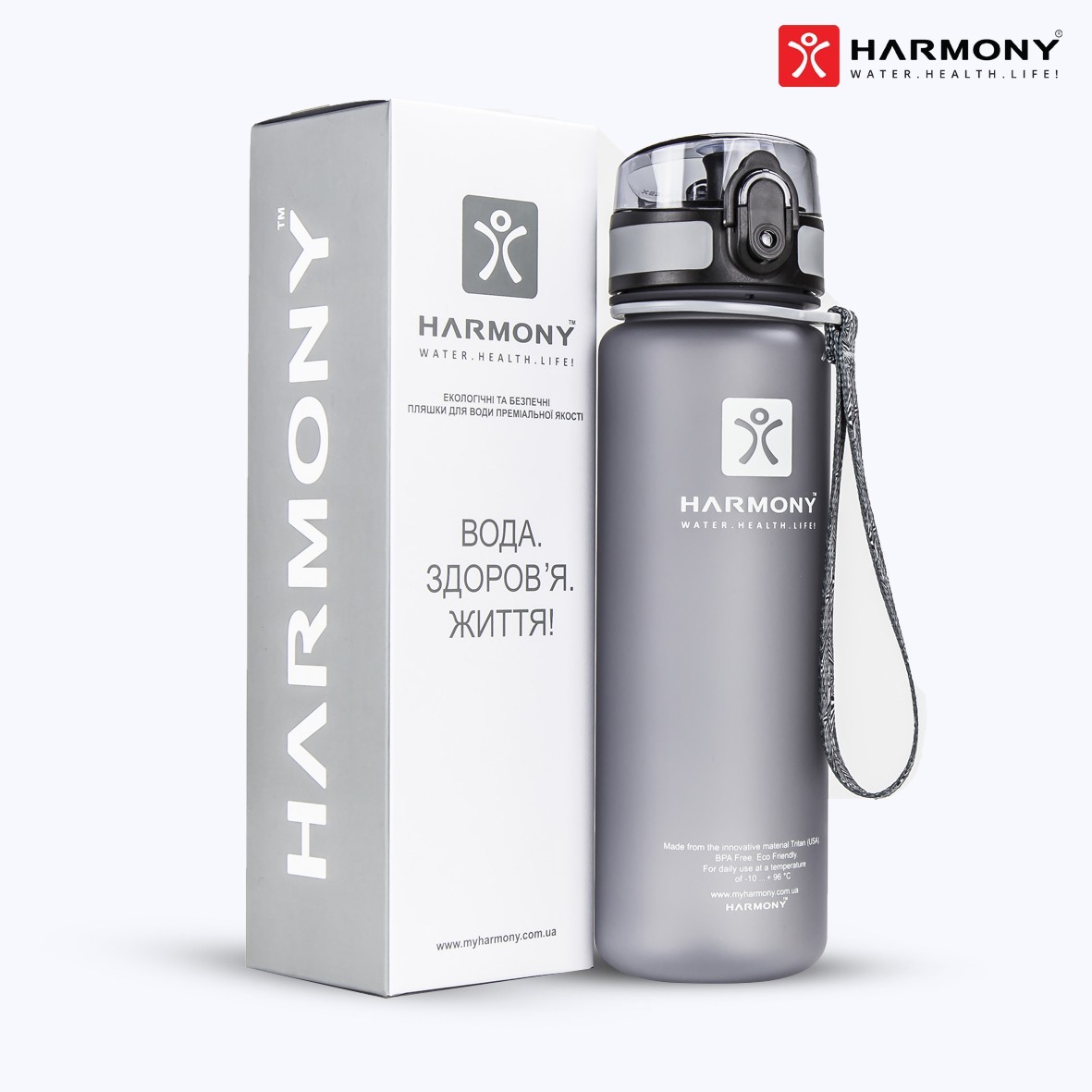 

Бутылка для воды Harmony Graphite 0,5 л.