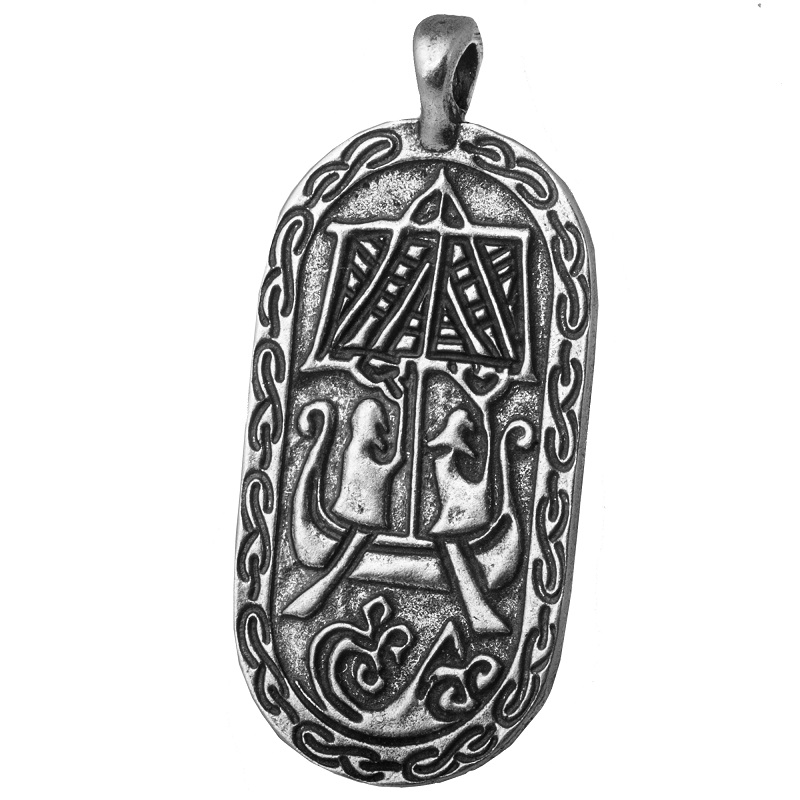 

Амулет кулон Драккар Semantic Jewelry Серебрение 4.9 x 2.2 x 0.2 см