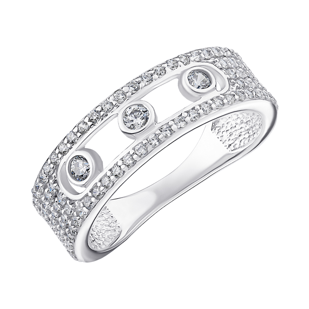 

Серебряное кольцо с фианитами 000148224 16 размера