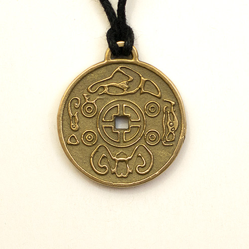 

Амулет кулон Корейская Монета Счастья Semantic Jewelry Бронзовое покрытие 2.5 x 2.5 x 0.3 см