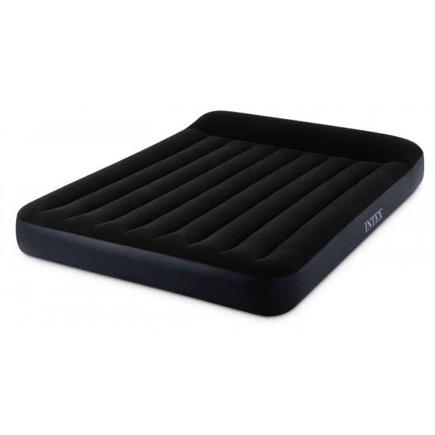 

Удобный надувной матрас двуспальный Intex 64143 Pillow Rest Classic Airbed (152 x 203 x 25 см), синий