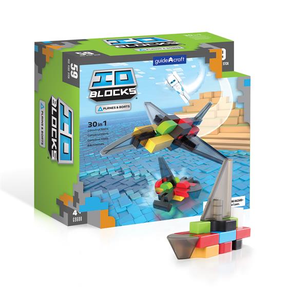 

Конструктор Guidecraft IO Blocks Літаки і кораблі, 59 деталей (G9608)