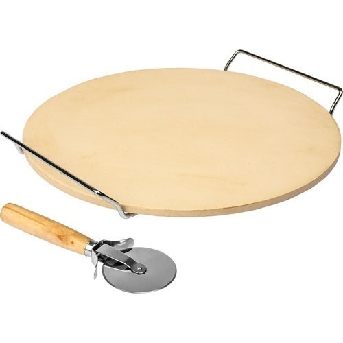 

Каменная доска BROWIN для пиццы с ручками и ножом, круглая, 33 см