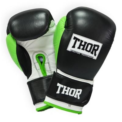 

Боксерские перчатки Thor Typhoon 12oz Black/Green/White (8027/01(Leather) B/GR/W 12 oz.)