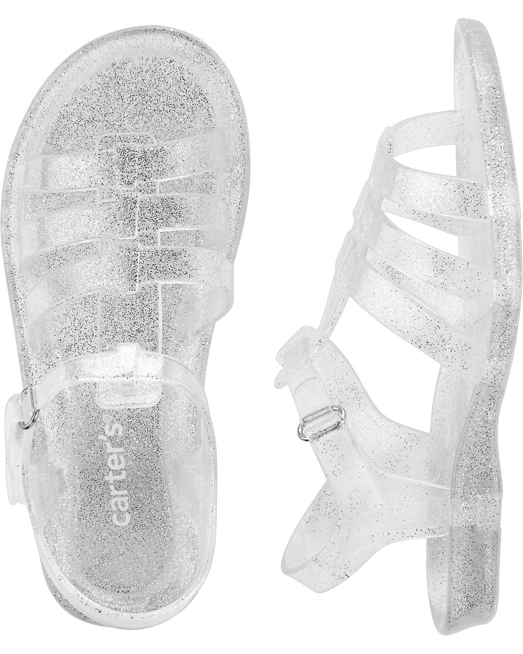 

Прозрачные блестящие jelly сандалии Carters art952933 (Серебристый, размер 34)