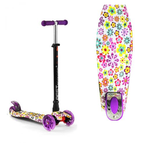

Самокат четырехколесный "Best Scooter", цветочный принт 2