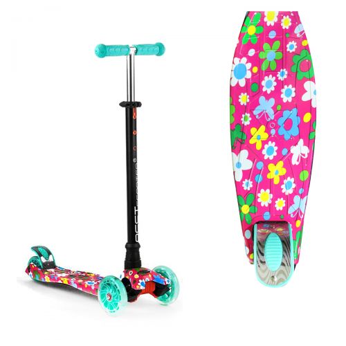 

Самокат четырехколесный "Best Scooter", цветочный принт 1