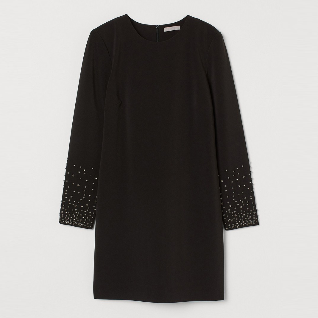 

Платье H&M 0927532_черн.камни.на.руковах M Черное