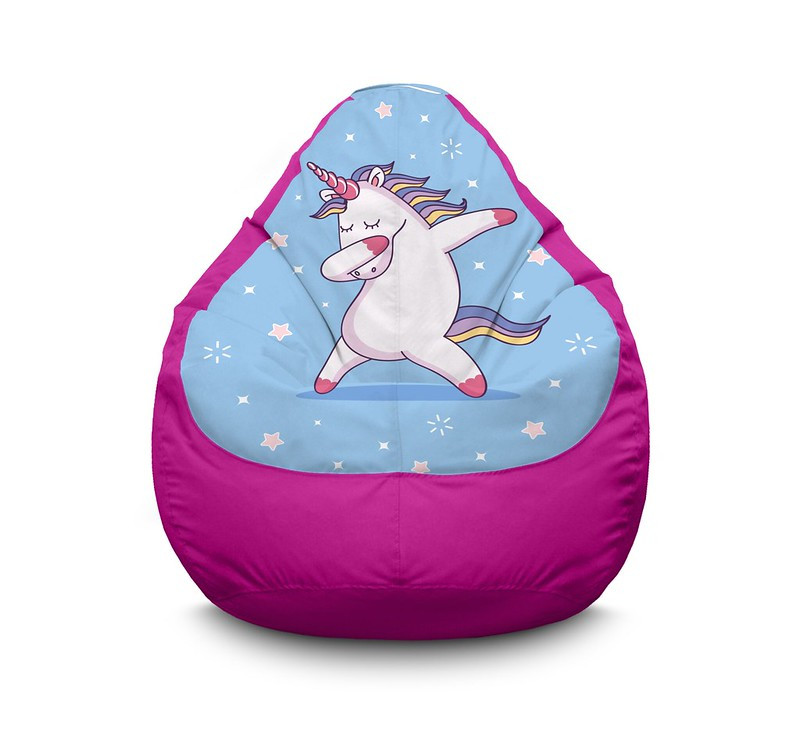 

Кресло мешок iPuff "Dance unicorn. Pink" Оксфорд XL (80х110 см) Розовый