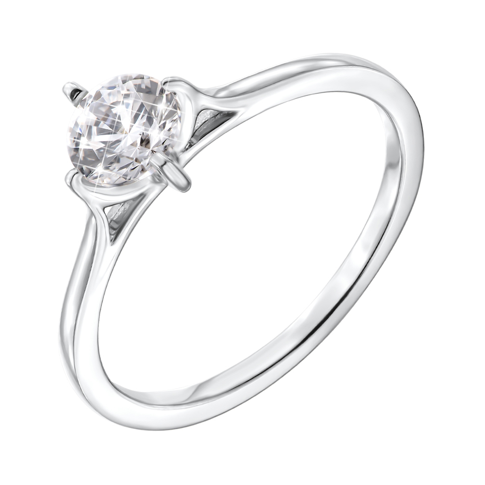 

Кольцо из белого золота с фианитом S Zirconia 000099203 16 размера