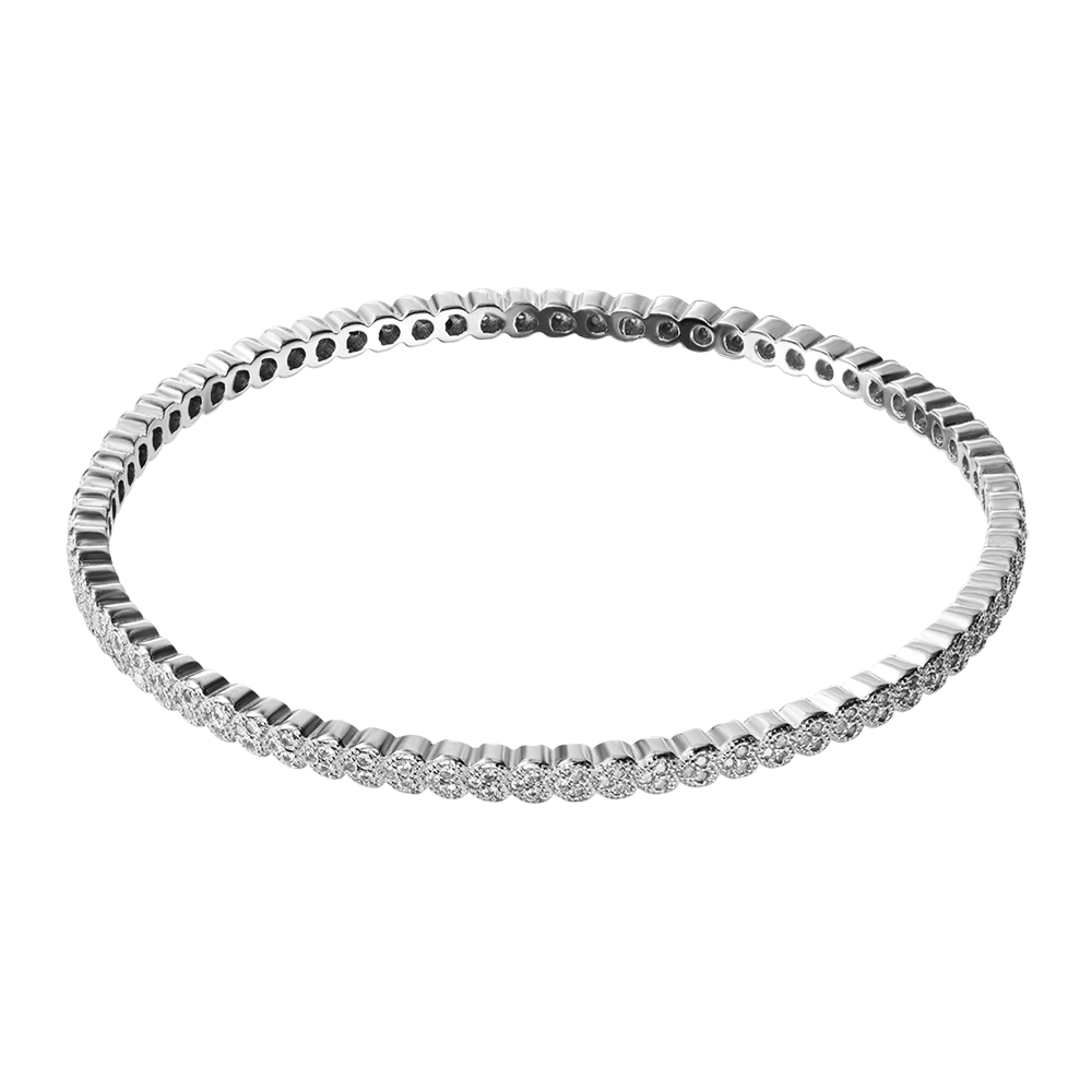 

Серебряный браслет с фианитами 000133424 без размера
