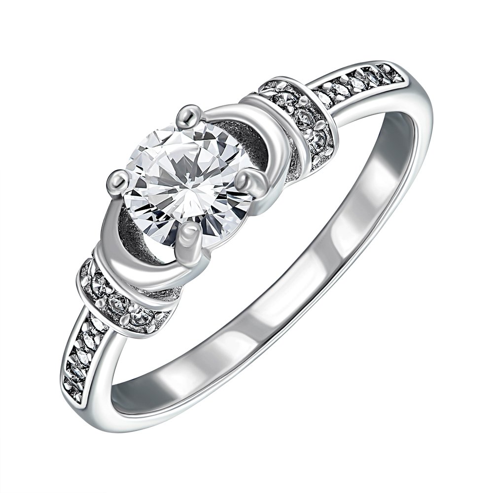 

Серебряное кольцо с фианитами 000122618 18 размера