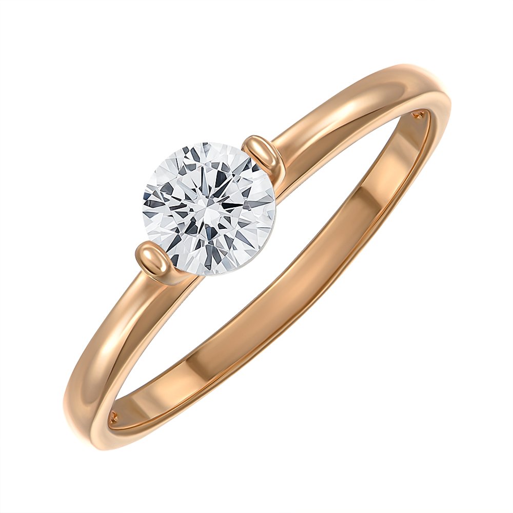 

Кольцо из красного золота с фианитом S Zirconia 000149641 19 размера