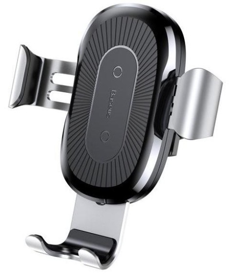 

Автодержатель с БЗУ Baseus Gravity Wireless Air Vent (Серебряный)
