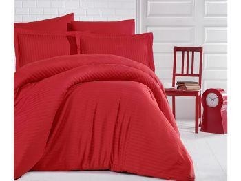 

Комплект постельного белья Saten Strip 200*220 (ТМ ARAN CLASY) Red