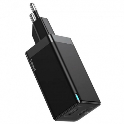 

Зарядное устройство Baseus GaN2 QC C+C 45W + Cable Type-C 100W black (CCGAN-M01)