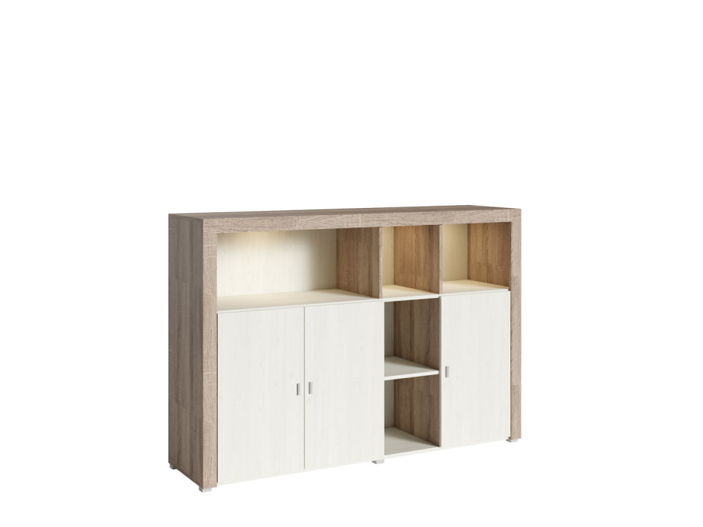 

Просторный комод с дверцами и нишами для гостиной Nela Helvetia Wieruszów 163x109x37 (46 - Nela) 090090