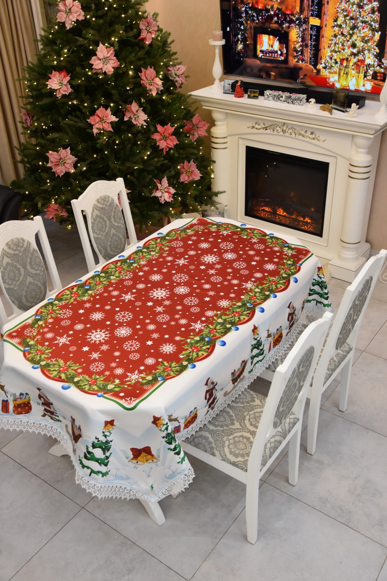 

Скатерть новогодняя рождественская "Navidad" 100x100 см