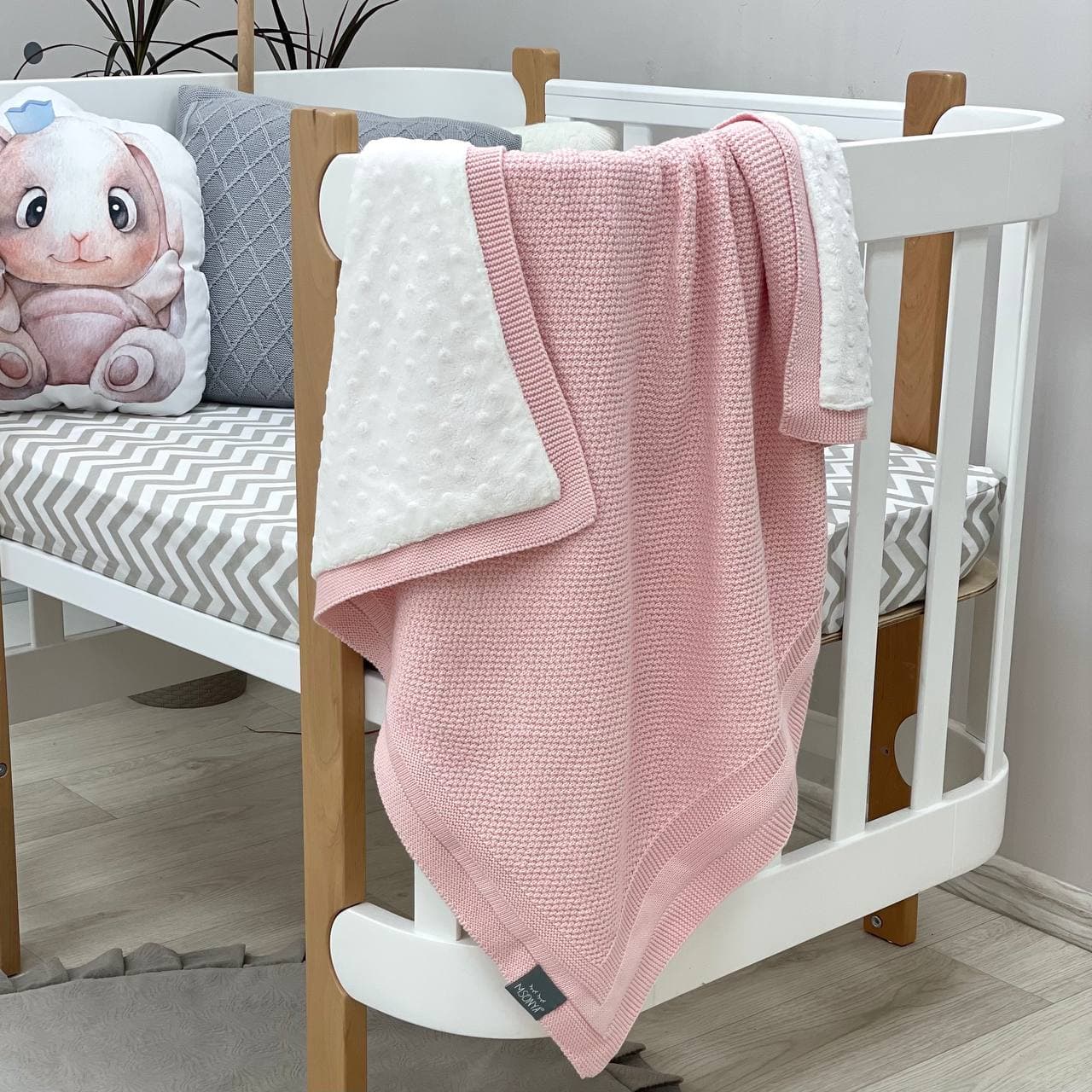 

Плед WellSoft детский Рогожка персик 80х100 см