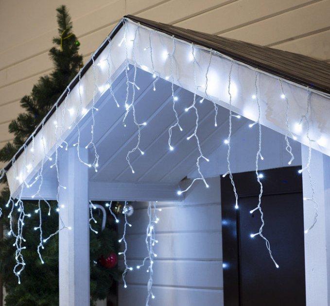 

Наружная светодиодная гирлянда-бахрома 100 Short curtain-W-1 3м белый свет