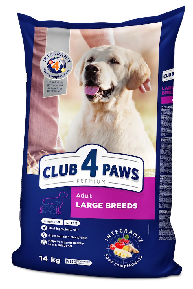 

Сухий корм Club 4 Paws для дорослих собак великих порід 14 кг (AKB4530422)