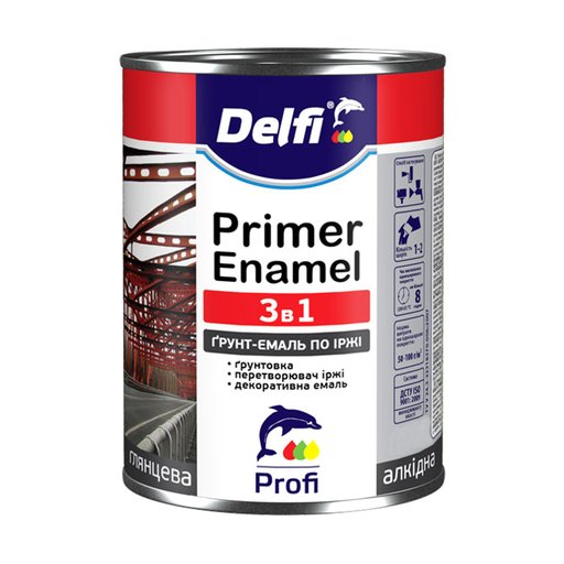 

Грунт-эмаль Delfi Primer Enamel 3в1 вишневая 2.8 кг (11770514)