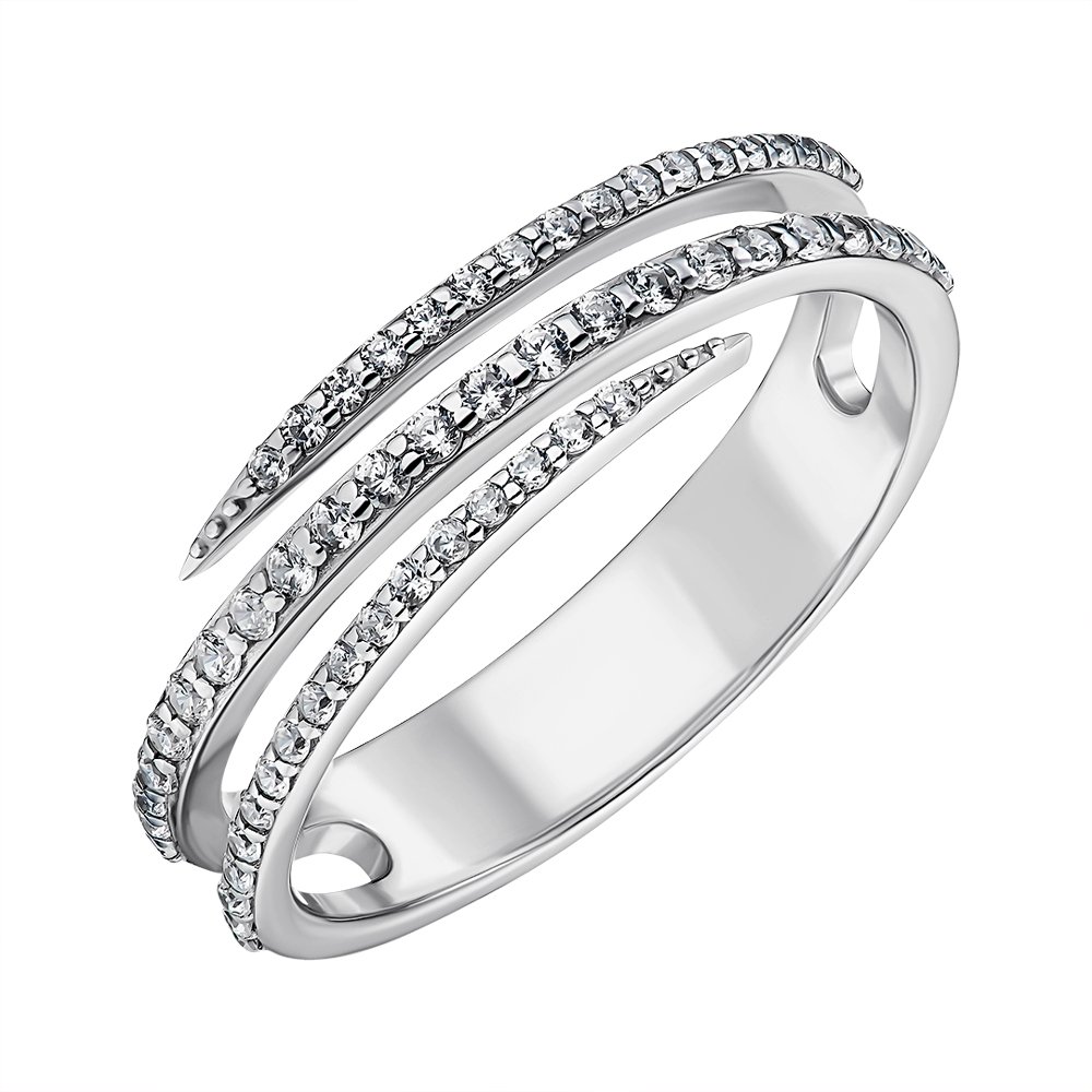 

Серебряное кольцо с фианитами 000148708 15.5 размера