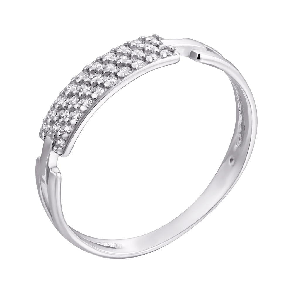 

Серебряное кольцо с белыми фианитами 000102016 16.5 размера