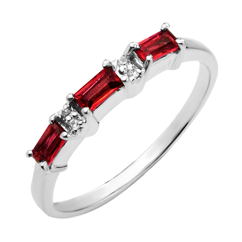 

Серебряное кольцо с гранатами и фианитами 000133475 17.5 размера