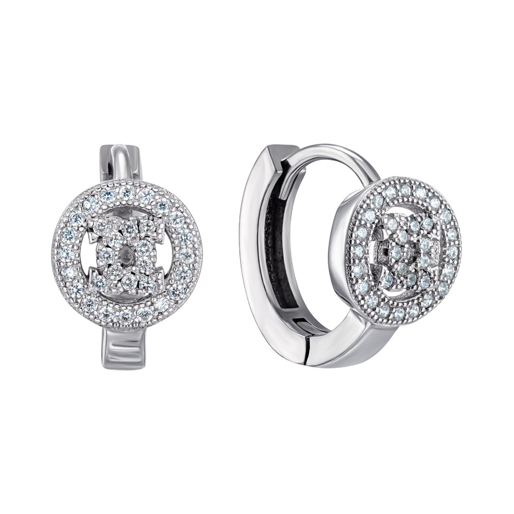 

Серебряные серьги с фианитами 000151500