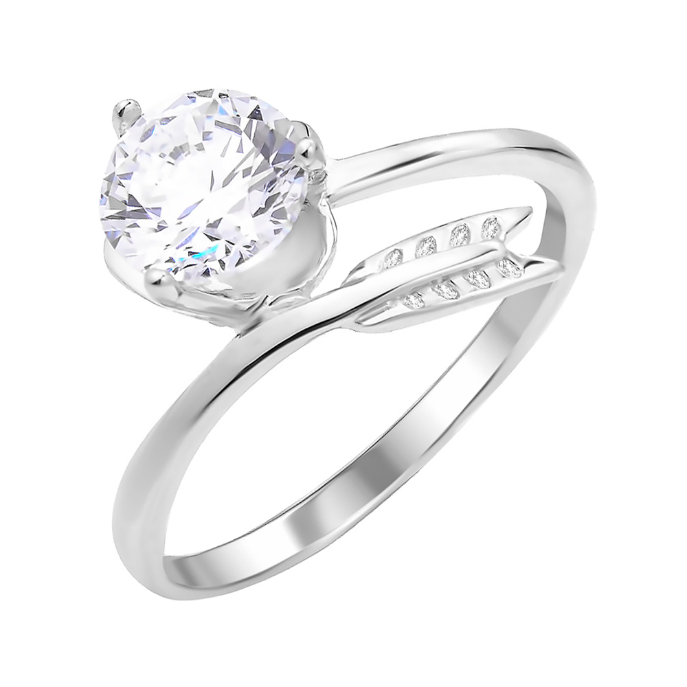 

Серебряное кольцо с цирконием 000112721 17.5 размера