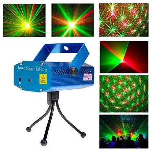 

Лазерный проектор установка Mini Laser Stage Lighting Красно-зеленый, разные рисунки, от сети