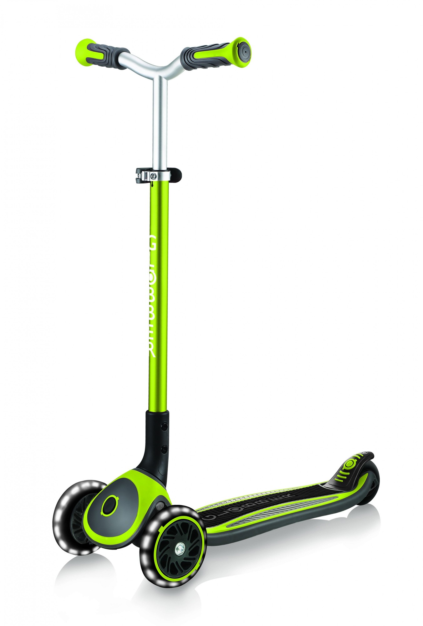 

Самокат Globber Master Lights зеленый колеса с подсветкой 50кг 4+ (662-116-2)
