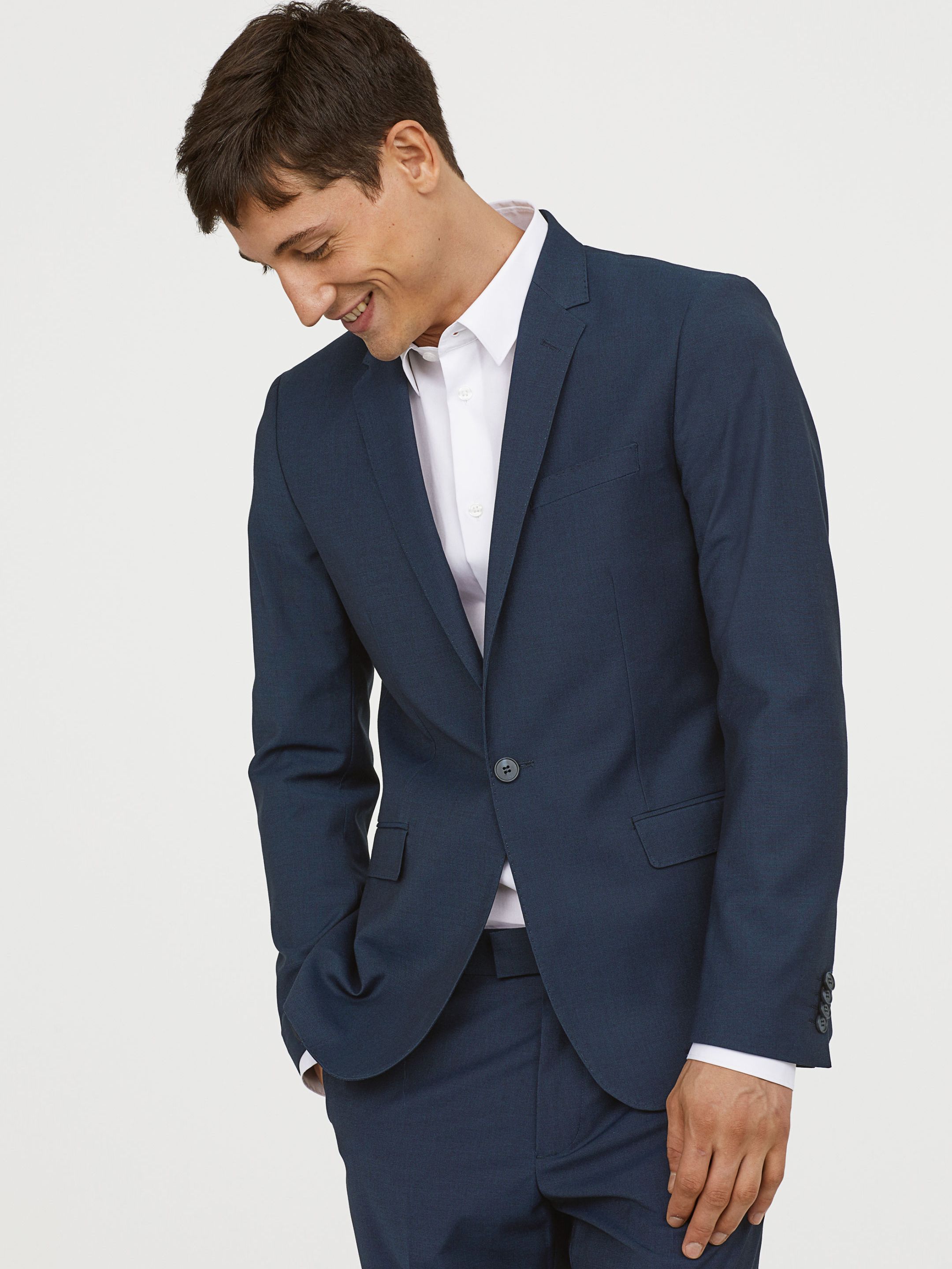 

Пиджак H&M XAZ087393CVMW  Темно-синий, Пиджак H&M XAZ087393CVMW 46 Темно-синий