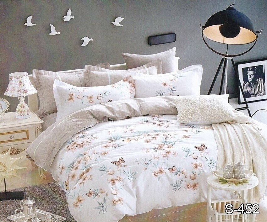 

Комплект постельного белья Люкс Сатин на молнии ПРЯНОСТЬ S452 полуторный 150*215, наволочки 70*70